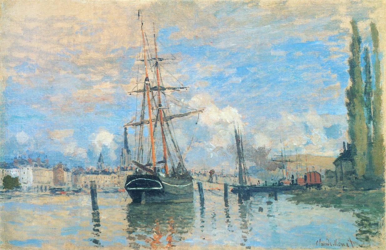 The Seine at Rouen, 1872 - Claude Monet Paintings
